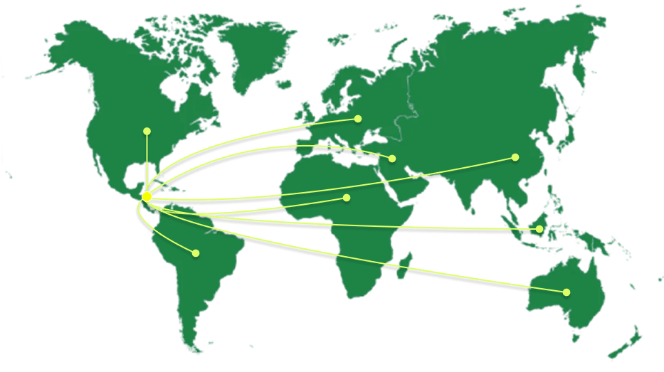 Global shipping map